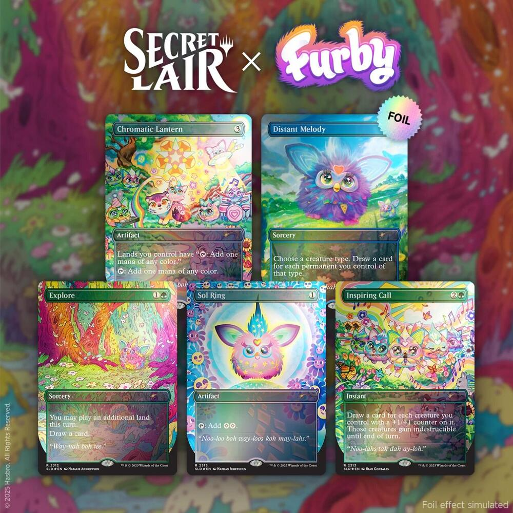 2025 Magic: The Gathering Secret Lair x Furby Doo-ay Noo-lah (Rainbow Foil)