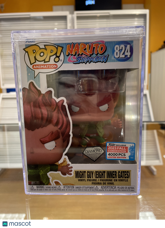 Funko Naruto Shippuden Might Guy (Eight Inner Gates) #824 (Very Good) Fall Convention Exclusive, Diamond 4000