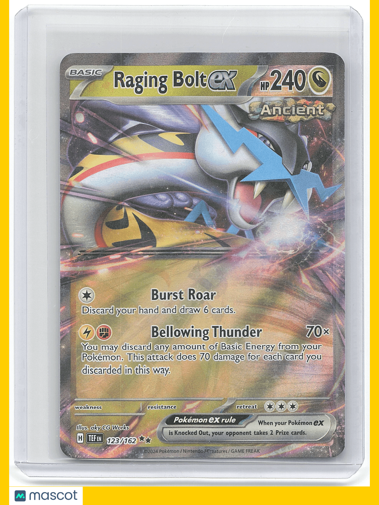 Pokemon Raging Bolt ex 2023 Pokemon Ancient #123/162 123/162