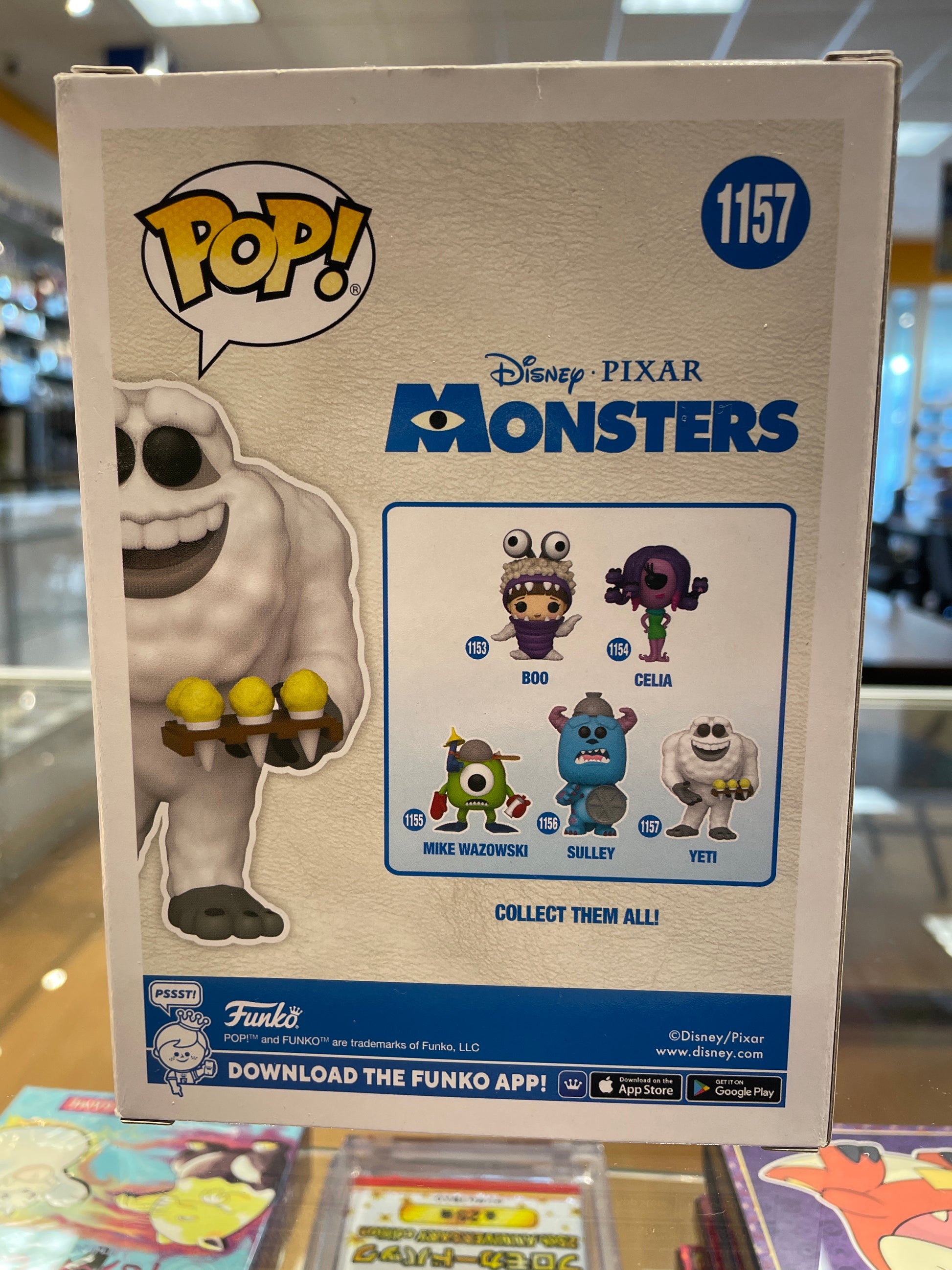 Funko Disney, Pixar Monsters, Inc. Yeti #1157 (VG) Hot Topic Exclusive, Scented - Papa Joey's Collectibles