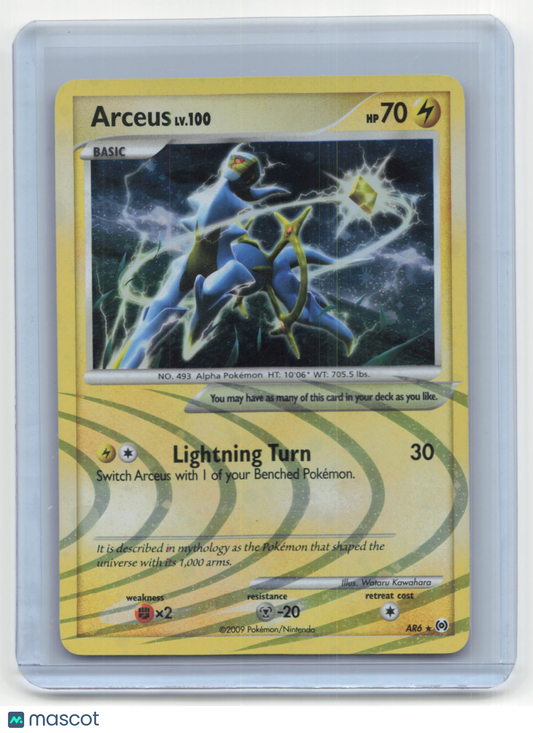 2009 Arceus Pokemon Arceus #AR6 Heavily Played Holo
