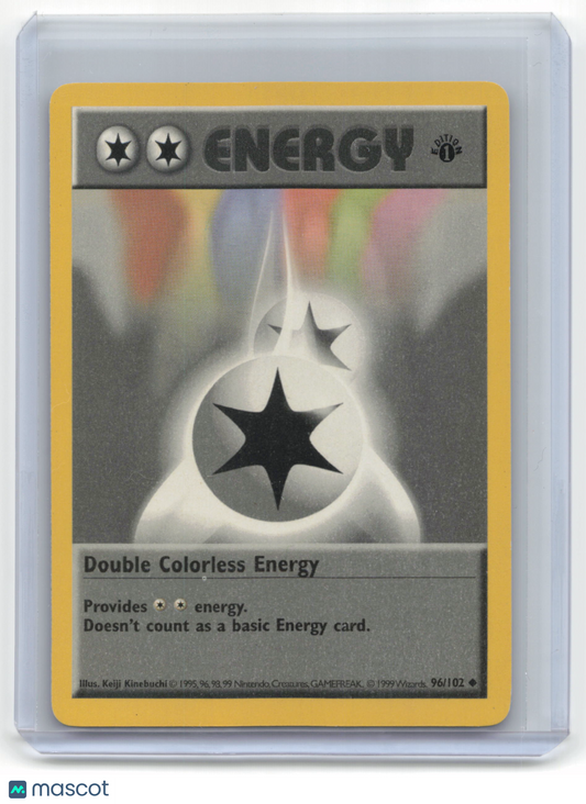 Double Colorless Energy 1999 Pokemon Base Set #96/102 Light Played 1st Edition