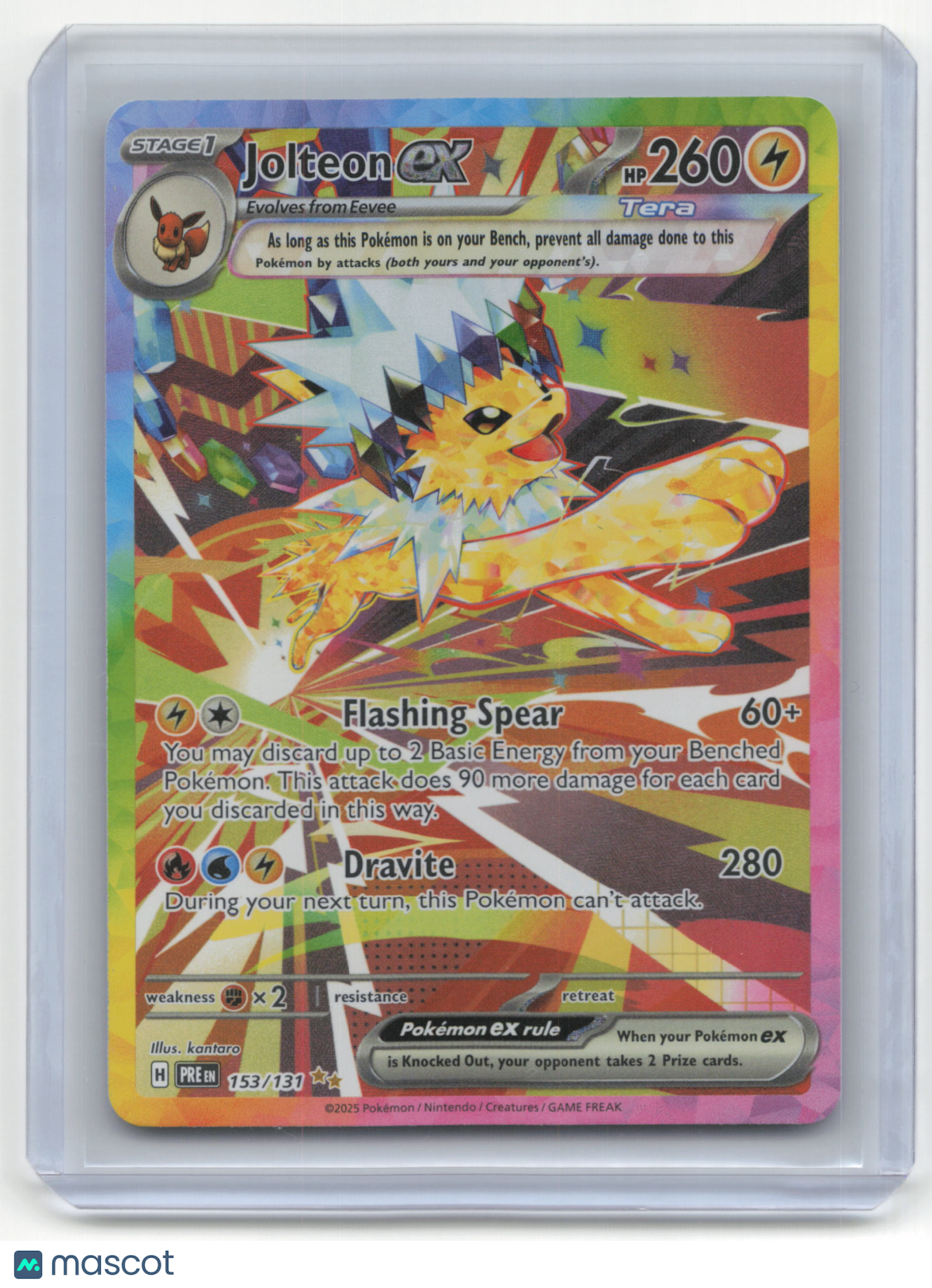 2025 Pokemon TCG Jolteon EX Prismatic Evolutions #153/131