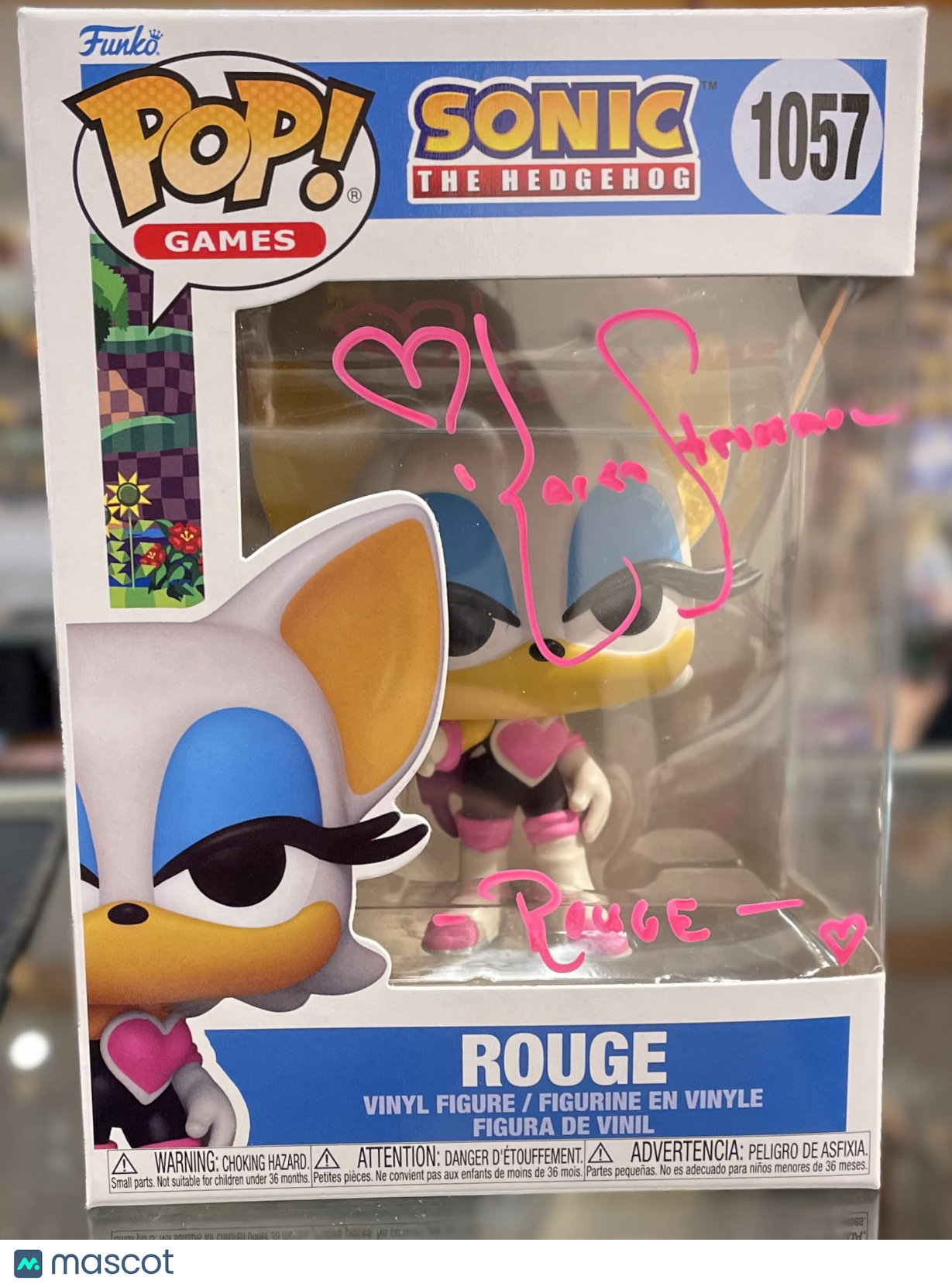 Funko Sonic the Hedgehog Rouge #1057 Very Good *Signed by Karen Strassman*