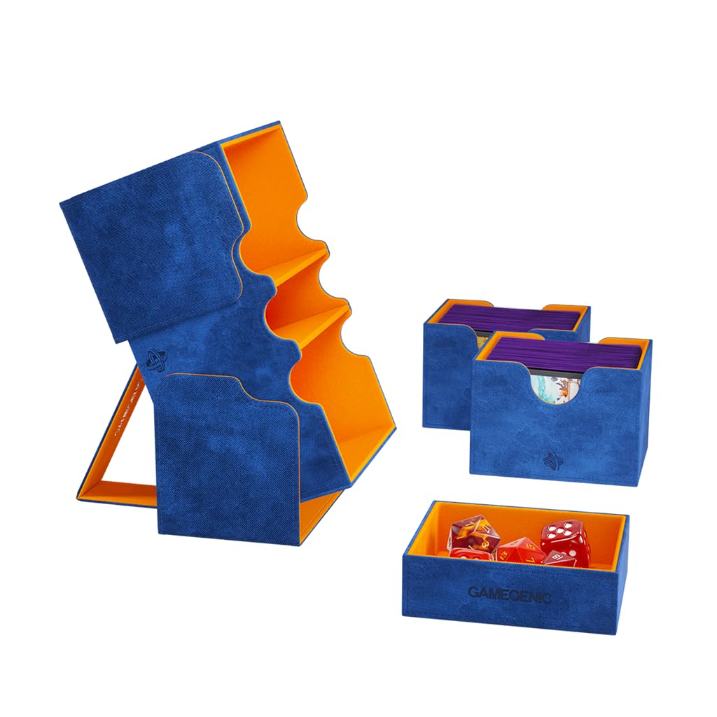 Gamegenic Stronghold 200+ XL Convertible Blue/Orange Deck Box