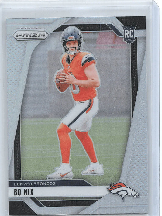 2024 Panini Prizm Football Bo Nix Silver RC #309 - Papa Joey's Collectibles