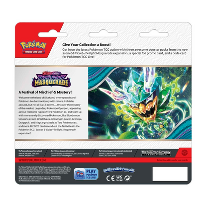 2024 Pokemon Scarlet & Violet Twilight Masquerade 3 Pack Blister