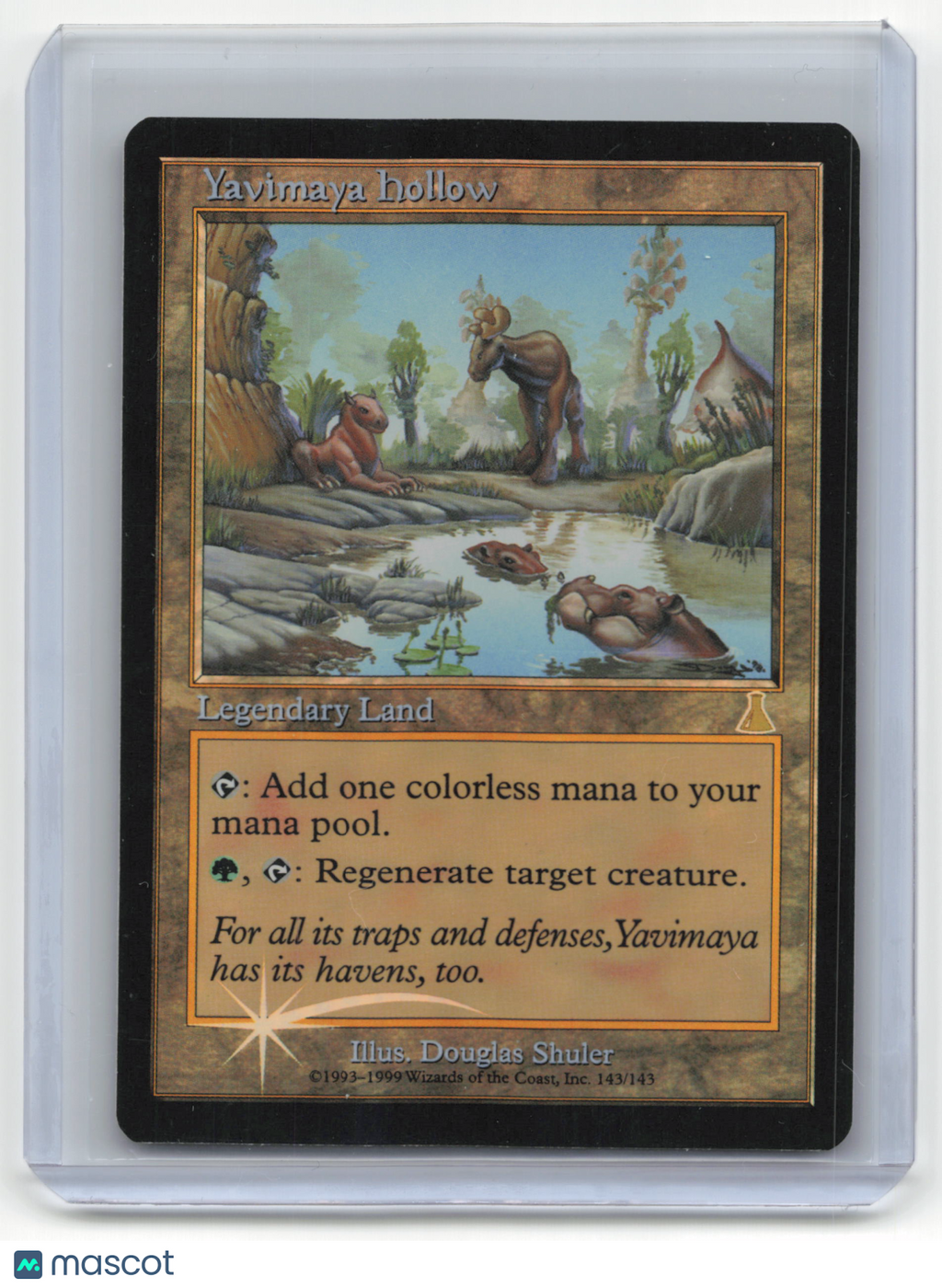 1999 Magic: The Gathering—Yavimaya Hollow #143 Urza's Destiny—Rare Foil [LP]