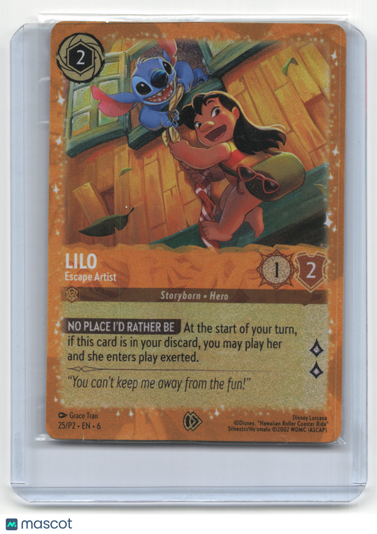 2024 Disney Lorcana Lilo Azurite Sea #25/P2 Sealed