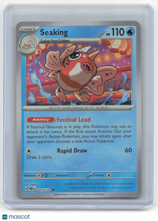 2025 Pokemon TCG Seaking Prismatic Evolutions #021/131 MasterBall Holo - Papa Joey's Collectibles