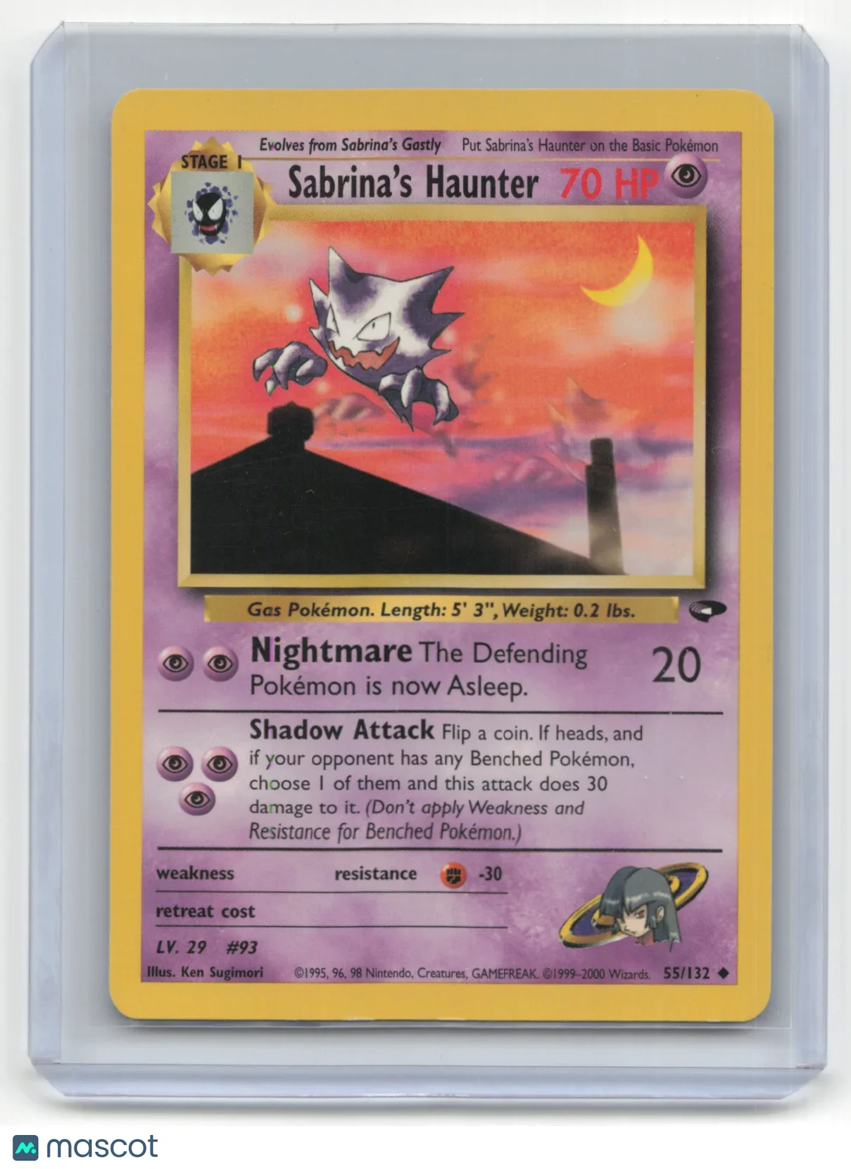 2000 Pokemon TCG Sabrina's Haunter Gym Challenge #55/132 Unlimited - Papa Joey's Collectibles
