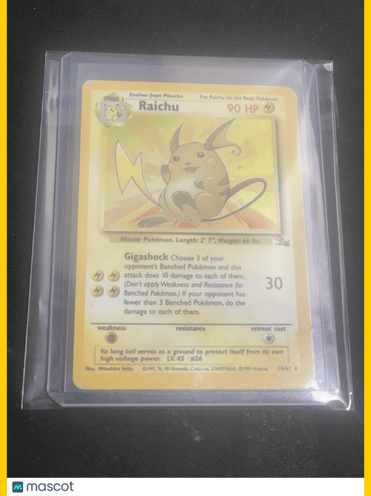 1995 Pokémon TCG Raichu #14/62