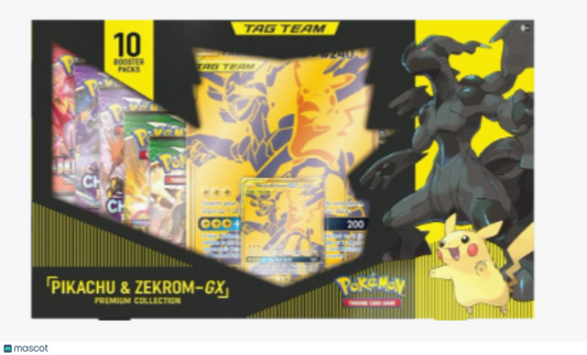 2019 Pokemon Sun & Moon Pikachu & Zekrom GX Premium Collection Box
