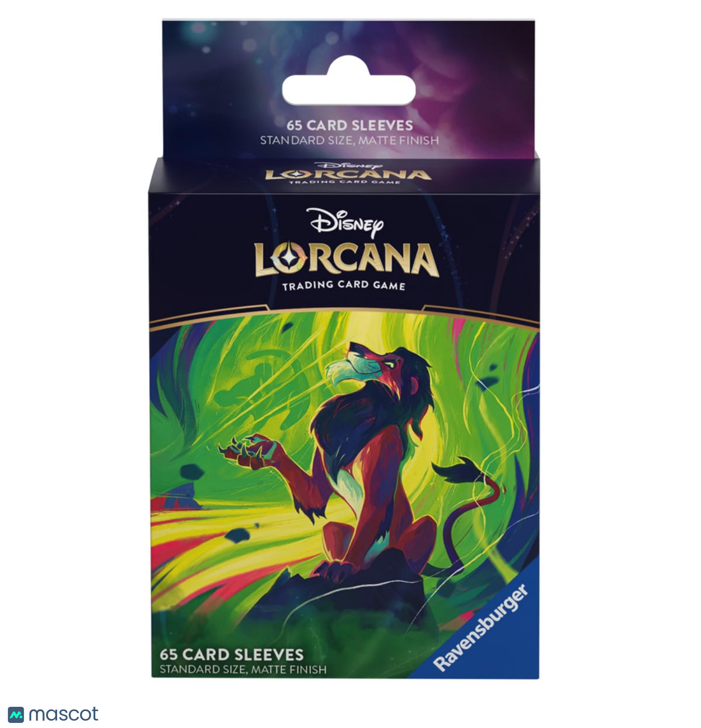 Lorcana Standard 20 Pt. (Scar, Vengeful Lion) Card Sleeves 65 Ct - Papa Joey's Collectibles