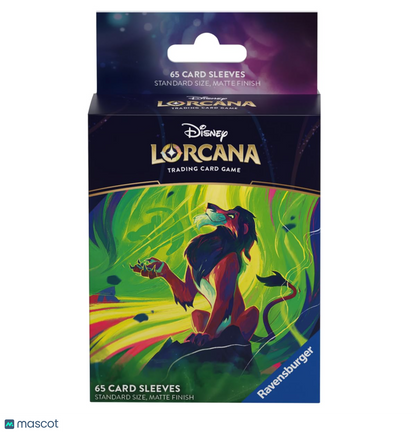 Lorcana Standard 20 Pt. (Scar, Vengeful Lion) Card Sleeves 65 Ct