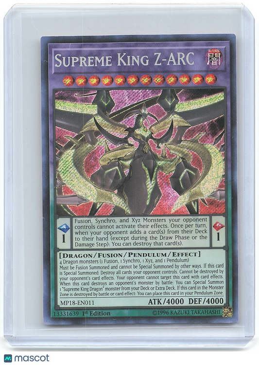 1996 Yu-Gi-Oh! Supreme King Z-ARC #MP18-EN001