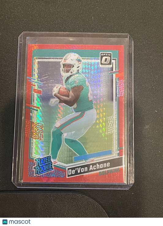 2023 Donruss Optic Football De'von Achane Asia Red #269