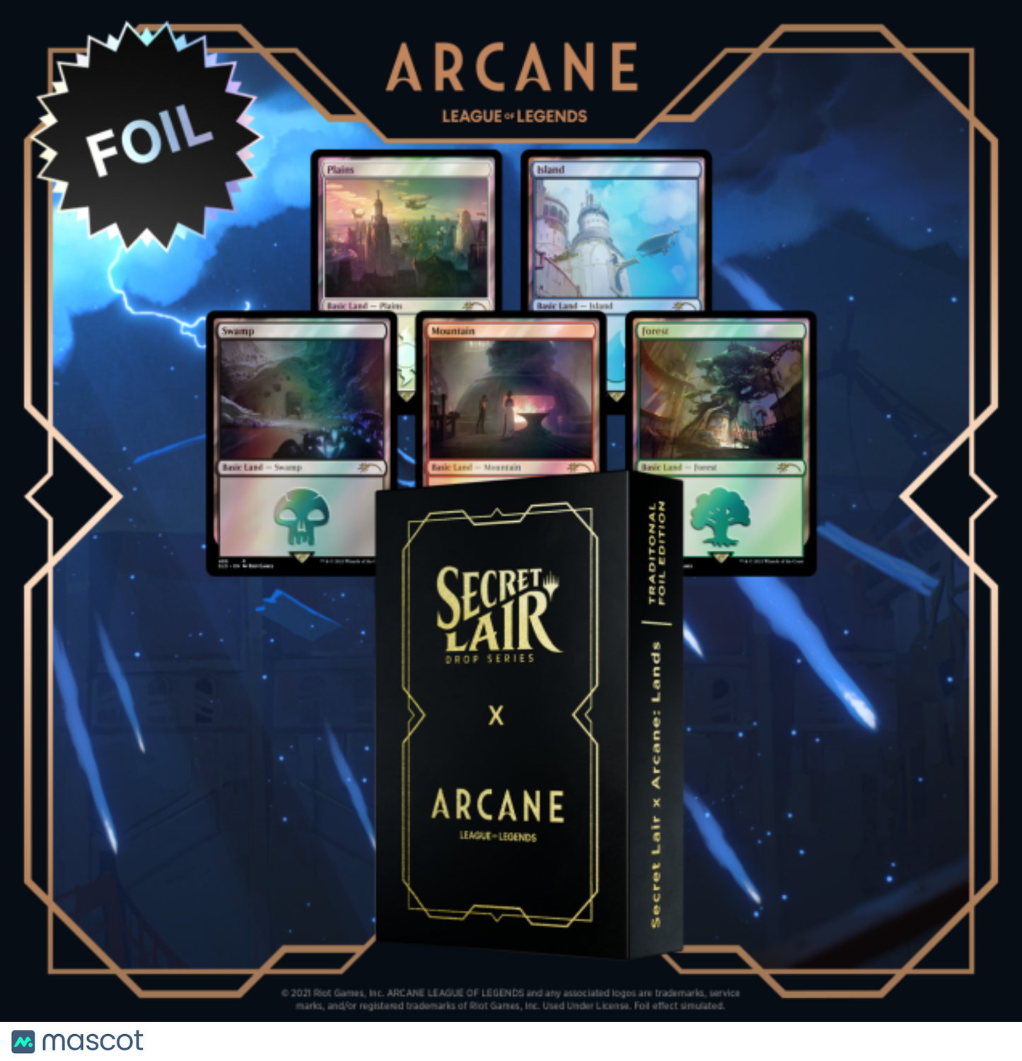 2021 Magic: The Gathering Secret Lair x Arcane: Lands (Traditional Foil Edition)