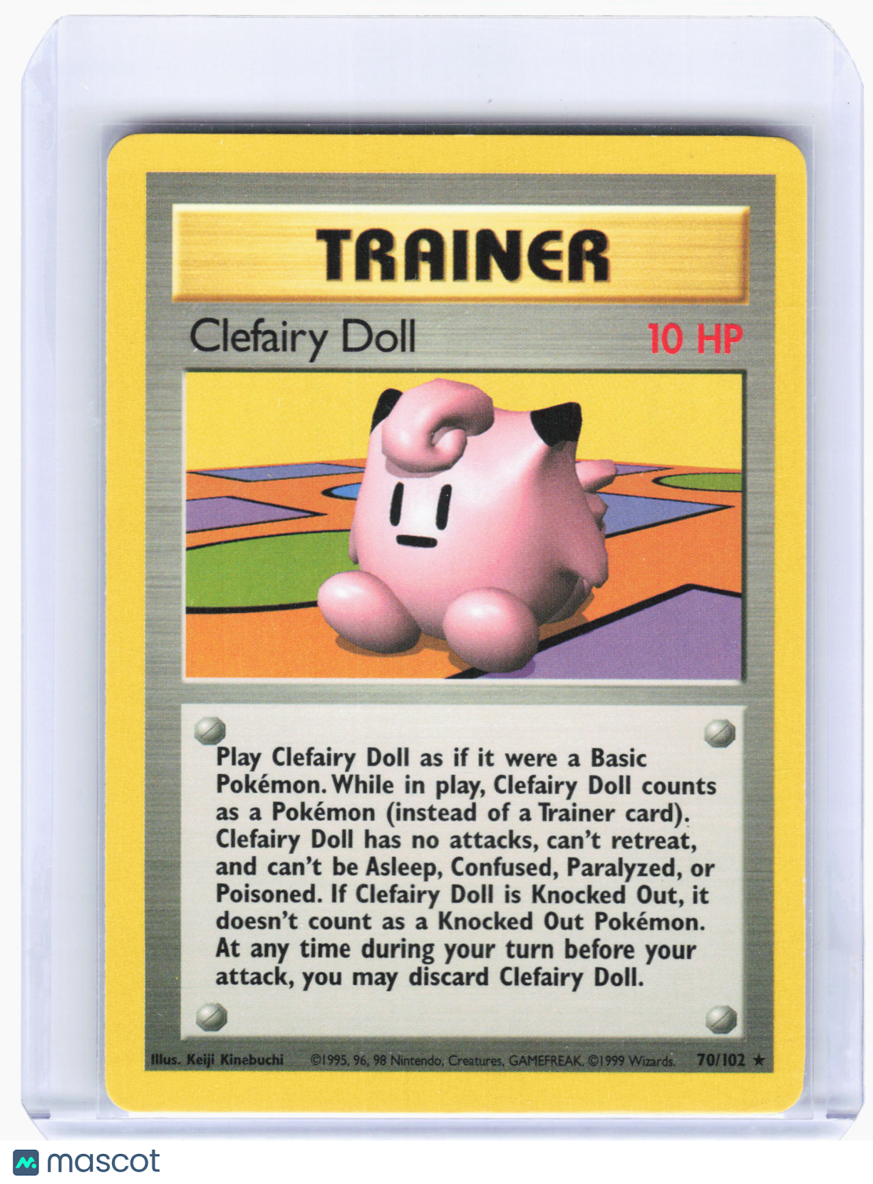 1999 Pokemon—Clefairy Doll #70/102 Base Set—Rare Non-Foil