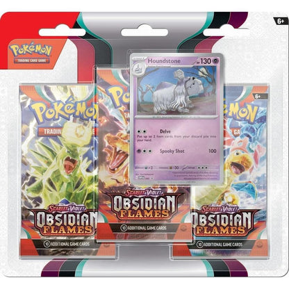2023 Pokemon Scarlet & Violet Obsidian Flames 3 Pack Blister - Papa Joey's Collectibles