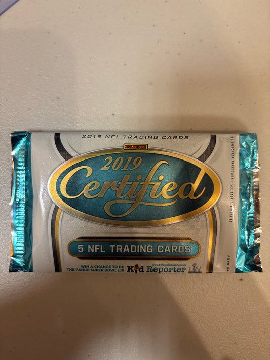 2019 Panini Certified Football Hobby Pack