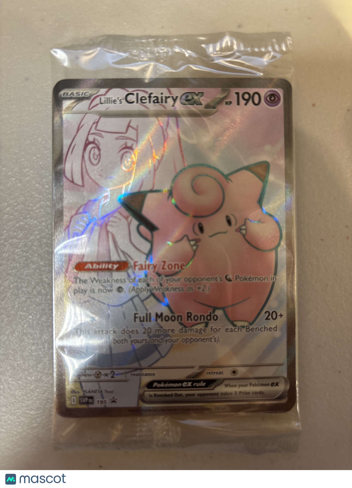 2025 Pokemon TCG Lillie's Clefairy EX Journey Together #SVP 195 Sealed Promo