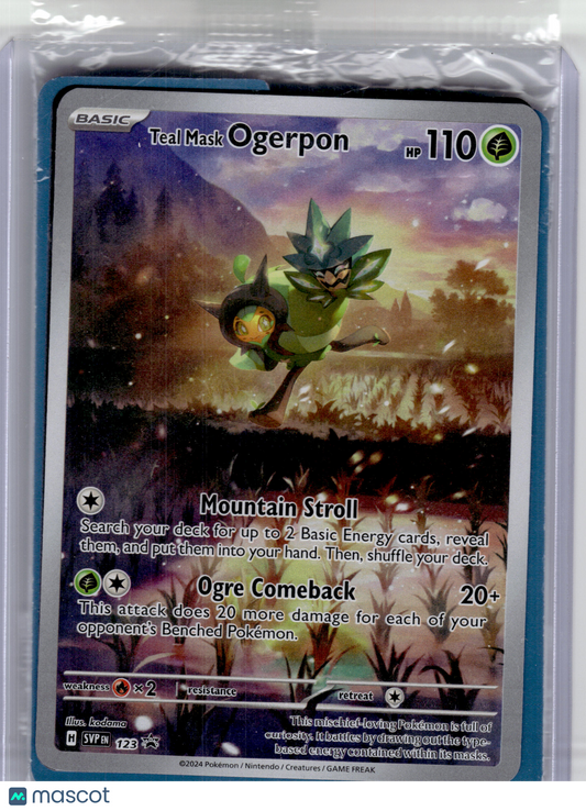 2024 Pokemon—Teal Mask Ogerpon #123 Scarlet & Violet—Black Star Promo [Sealed]