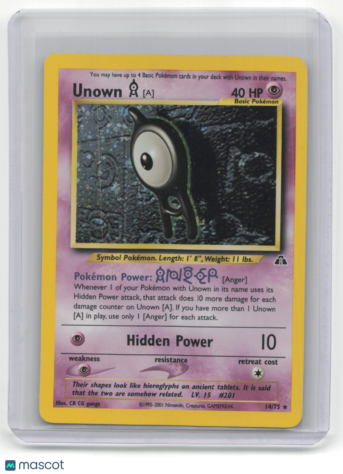 1999 Pokemon Unown Neo Discovery #14/75