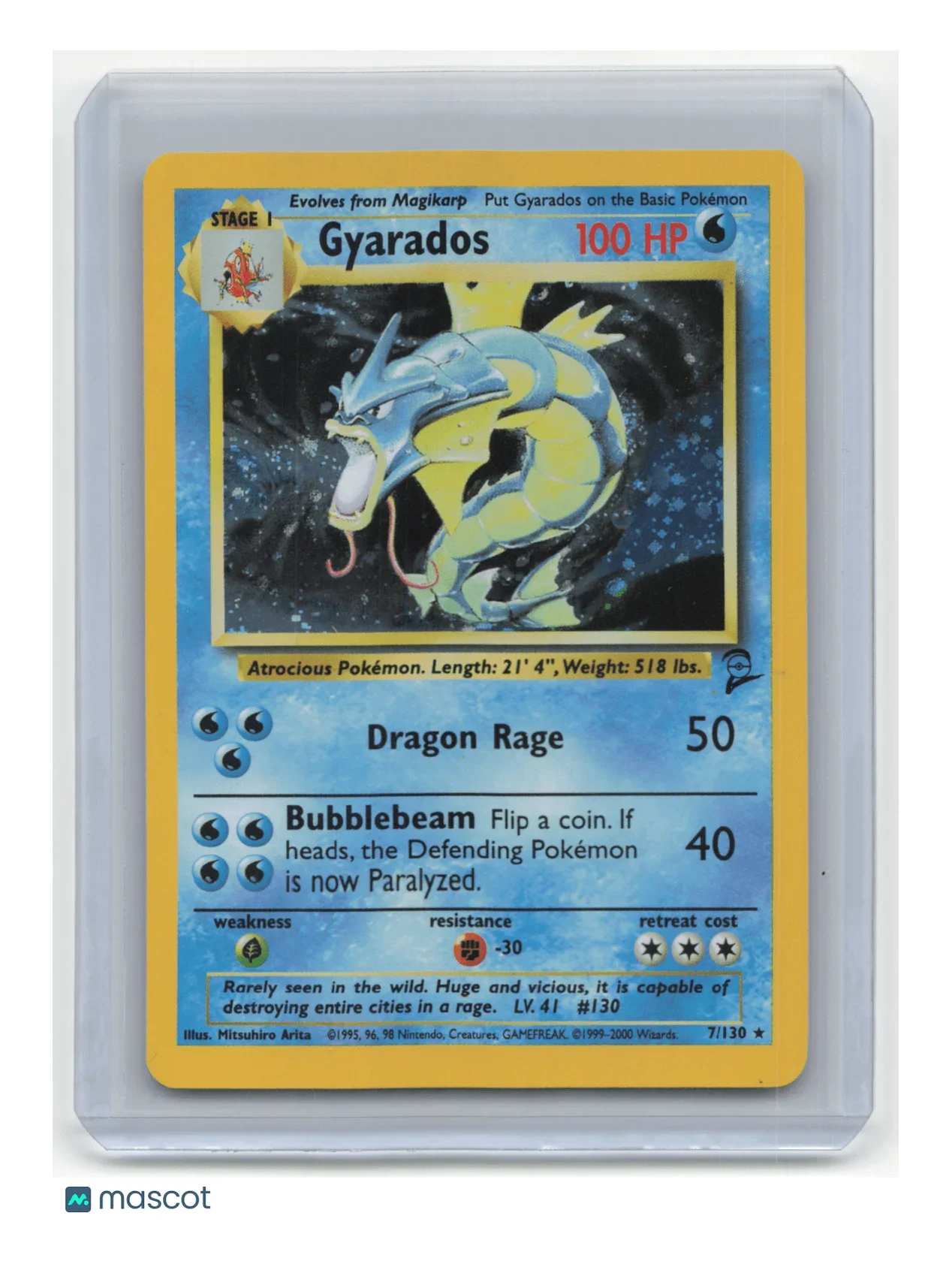 2000 Pokemon TCG Gyarados Base Set 2 #7/130 - Papa Joey's Collectibles