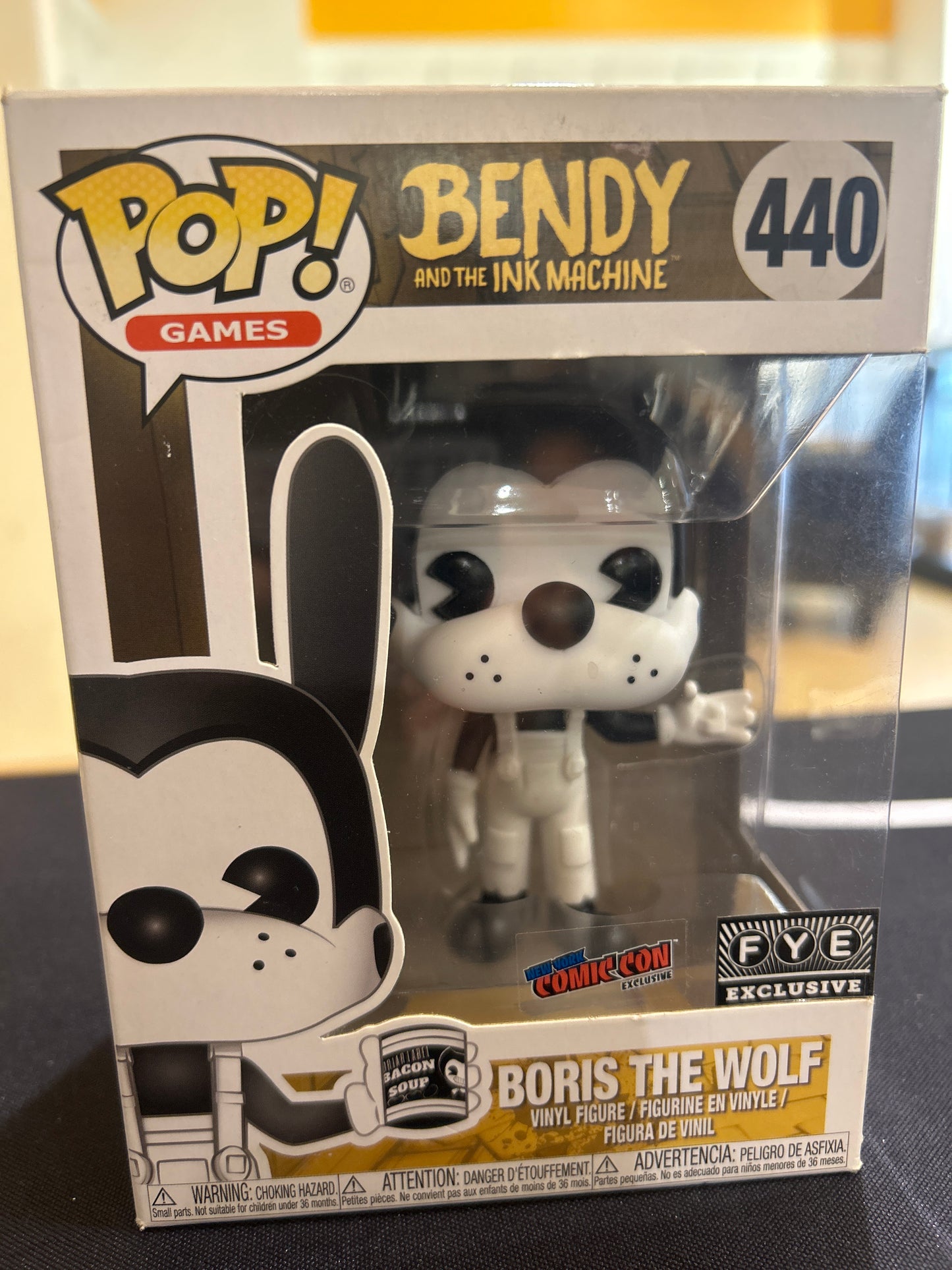POP! GAMES BENDY and the INK MACHINE 440 BORIS THE WOLF NY Comic Con