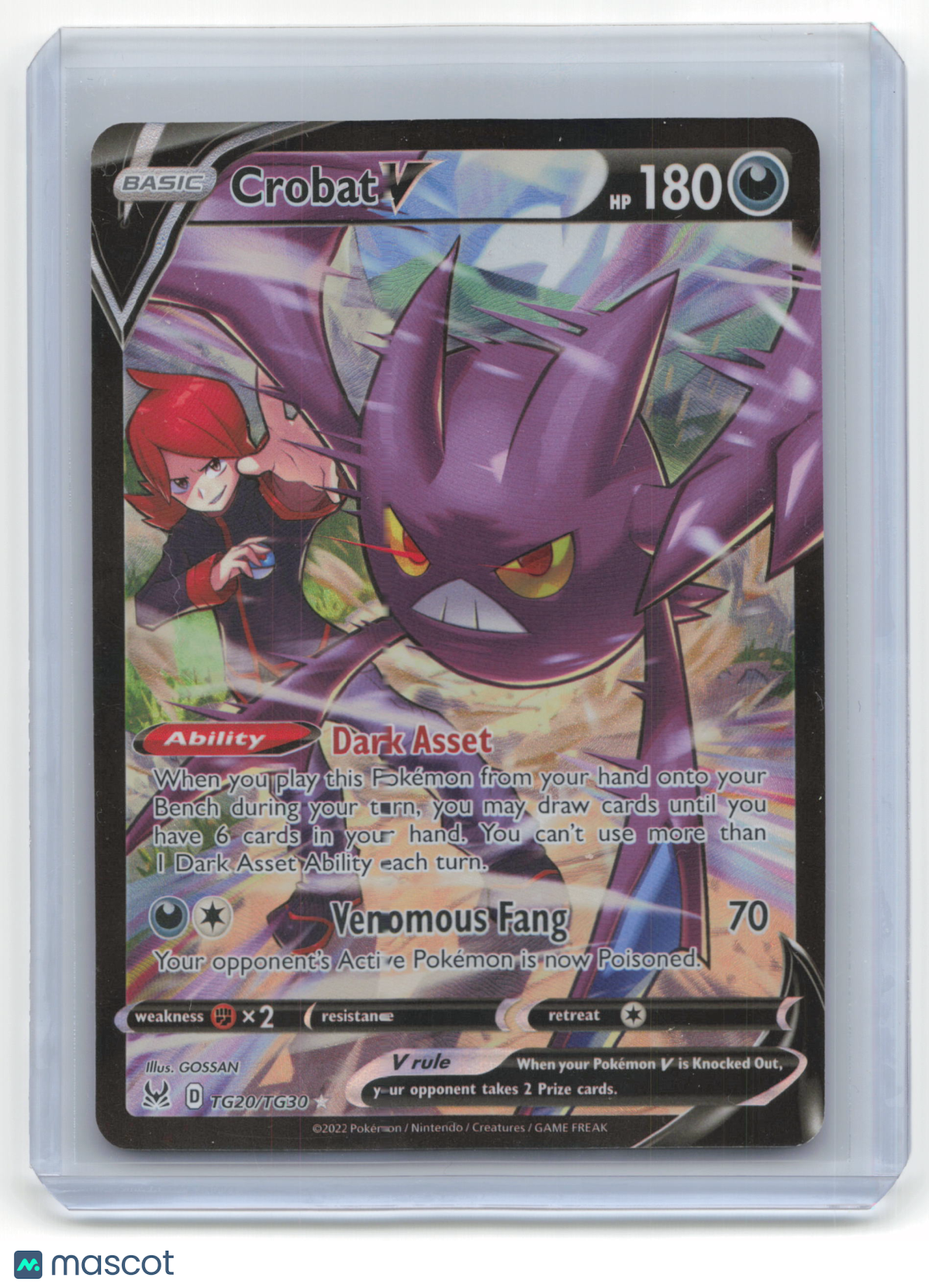2022 Pokemon Crobat V Lost Origin #TG20/TG30 Near Mint FA