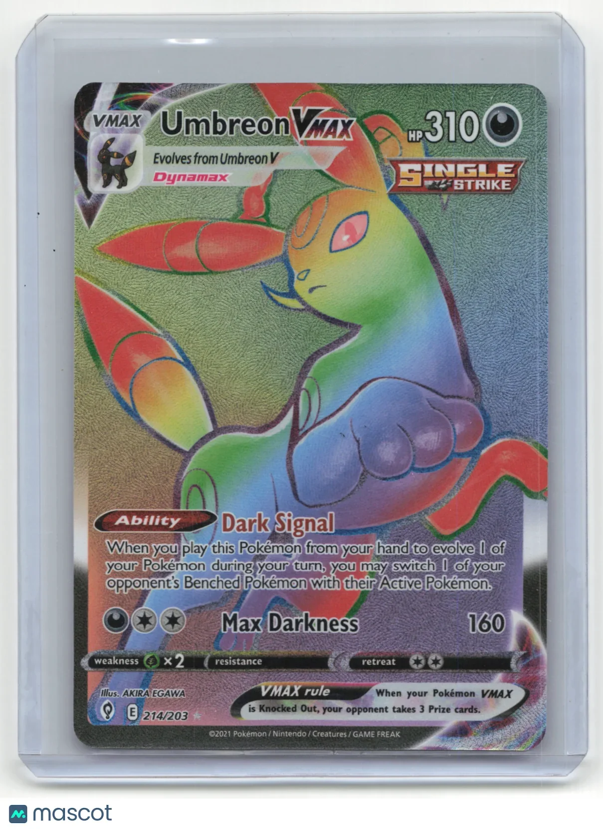 2021 Pokemon TCG Umbreon VMAX Evolving Skies #214/203 - Papa Joey's Collectibles