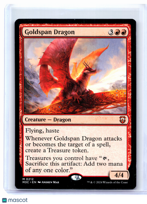 2024 Magic: The Gathering—Goldspan Dragon #0212 M3C—Mythic Nonfoil