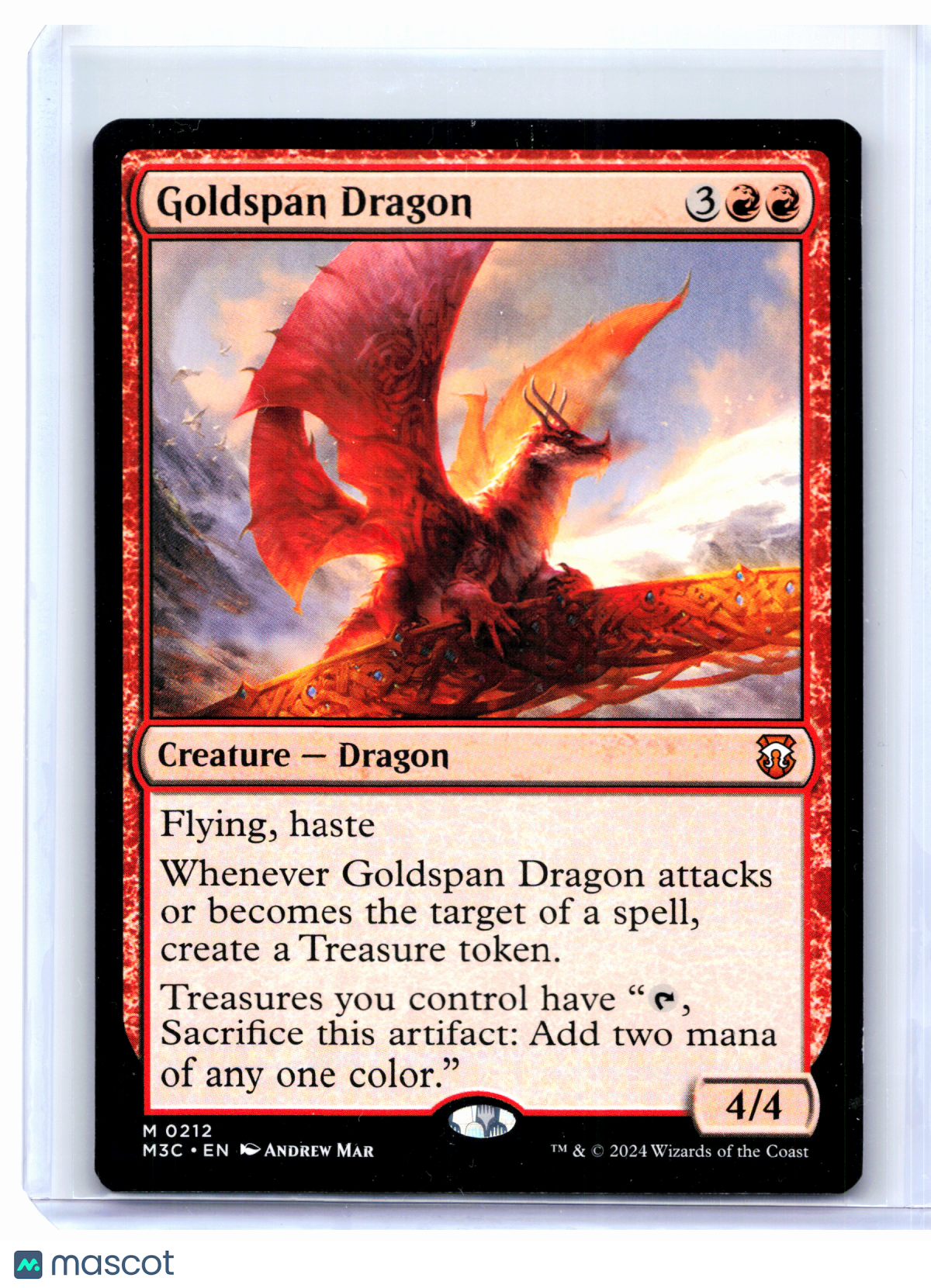2024 Magic: The Gathering—Goldspan Dragon #0212 M3C—Mythic Nonfoil