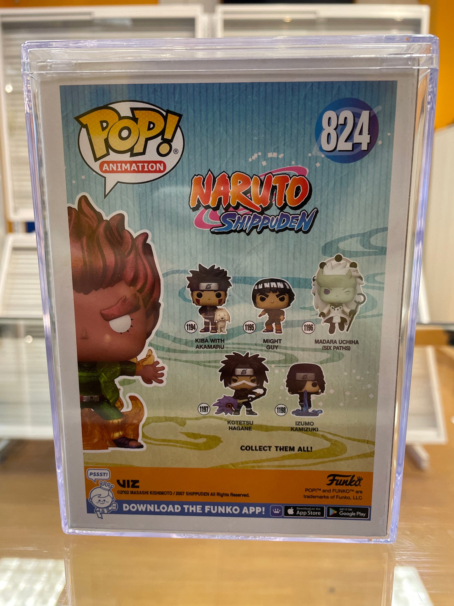 Funko Naruto Shippuden Might Guy (Eight Inner Gates) #824 (Very Good) Fall Convention Exclusive, Diamond 4000