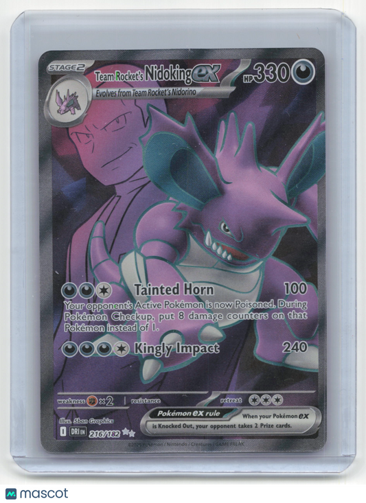 2025 Pokemon Team Rocket's Nidoking ex Destined Rivals #216/182