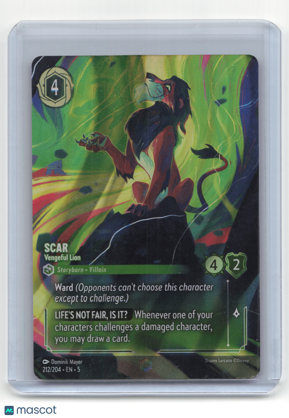2024 Lorcana Scar Shimmering Skies #212/204 English