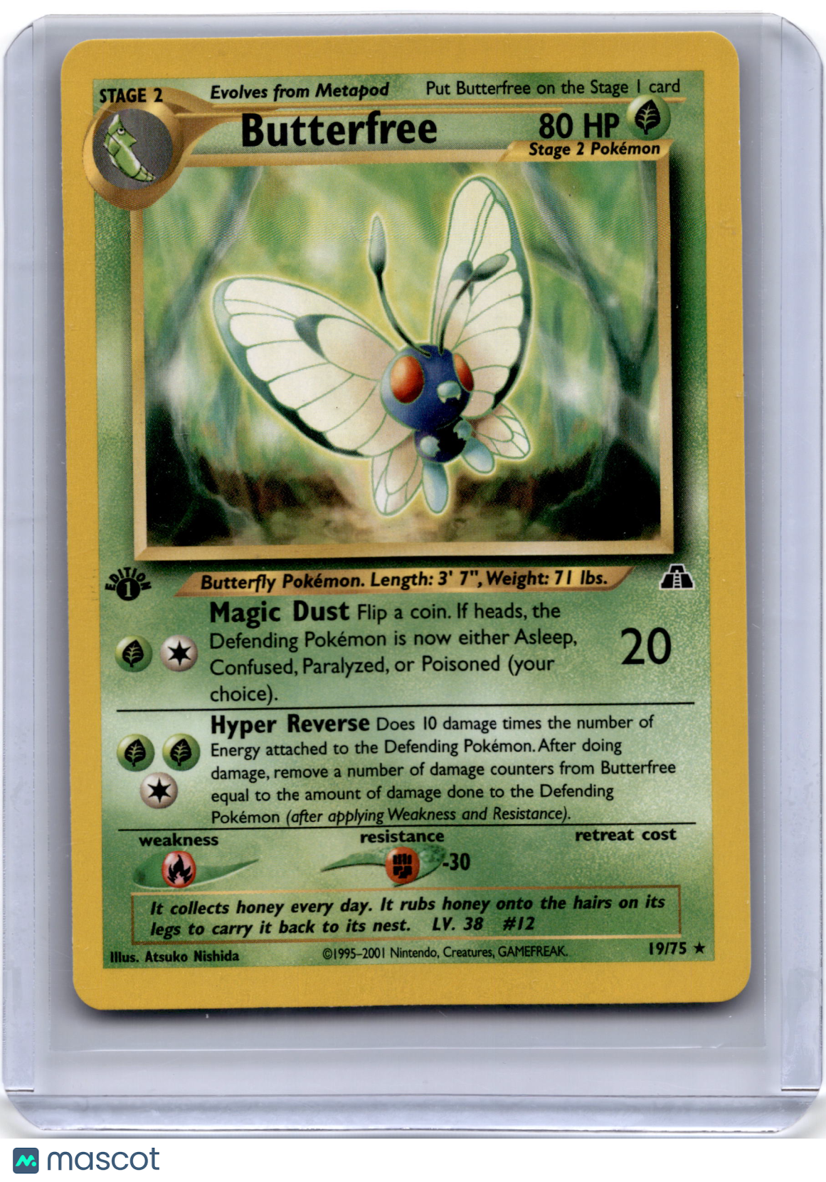 2001 Pokemon TCG Butterfree Neo Discovery #19/75 1st Edition - Papa Joey's Collectibles