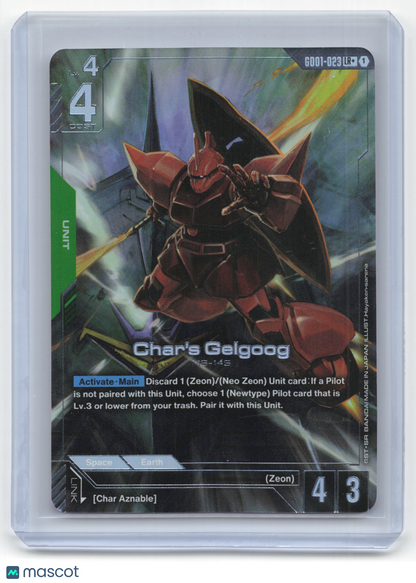 2025 Gundam Card Game—Char's Gelgoog #GD01-023 Newtype Rising— LR+ NM