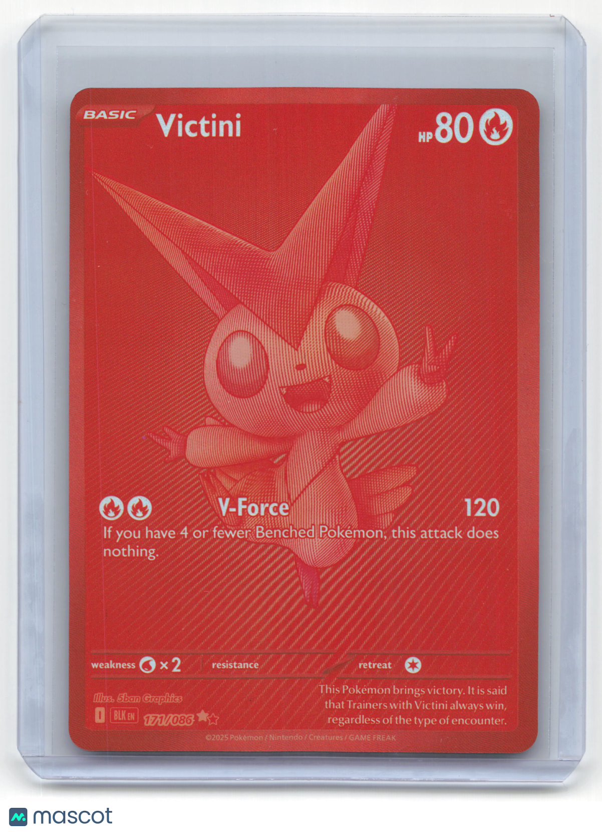 2025 Pokemon Victini Black Bolt Special Illustration Rare Holo #171/86 Near Mint
