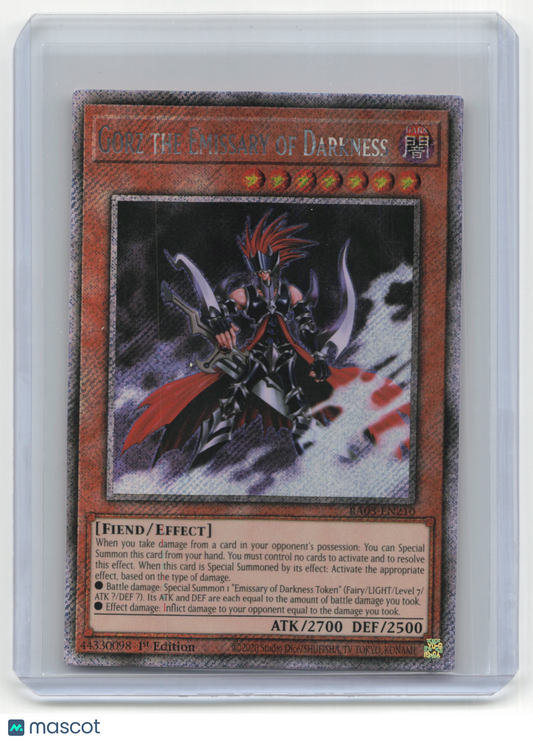 2024 Yu-Gi-Oh! Gorz the Emissary of Darkness QC Bonanza #RA03-EN210 English PSR