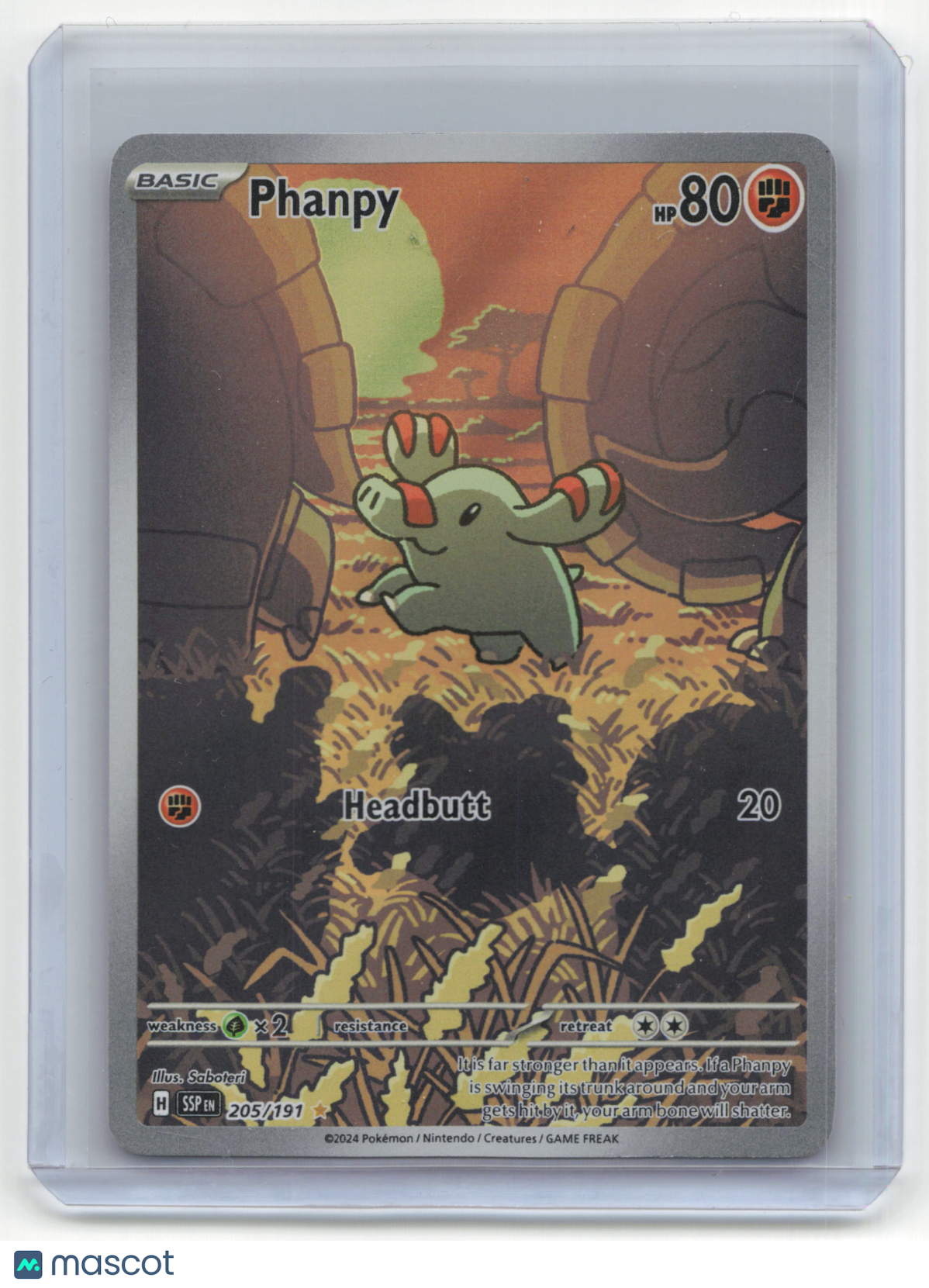 2024 Pokemon Phanpy Surging Sparks #205/191 Near Mint