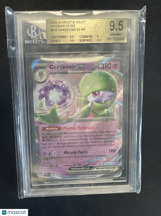 2024 Pokemon Scarlet and Violet Paldean Fates Pokemon Gardevoir EX RR #029 BGS 9.5