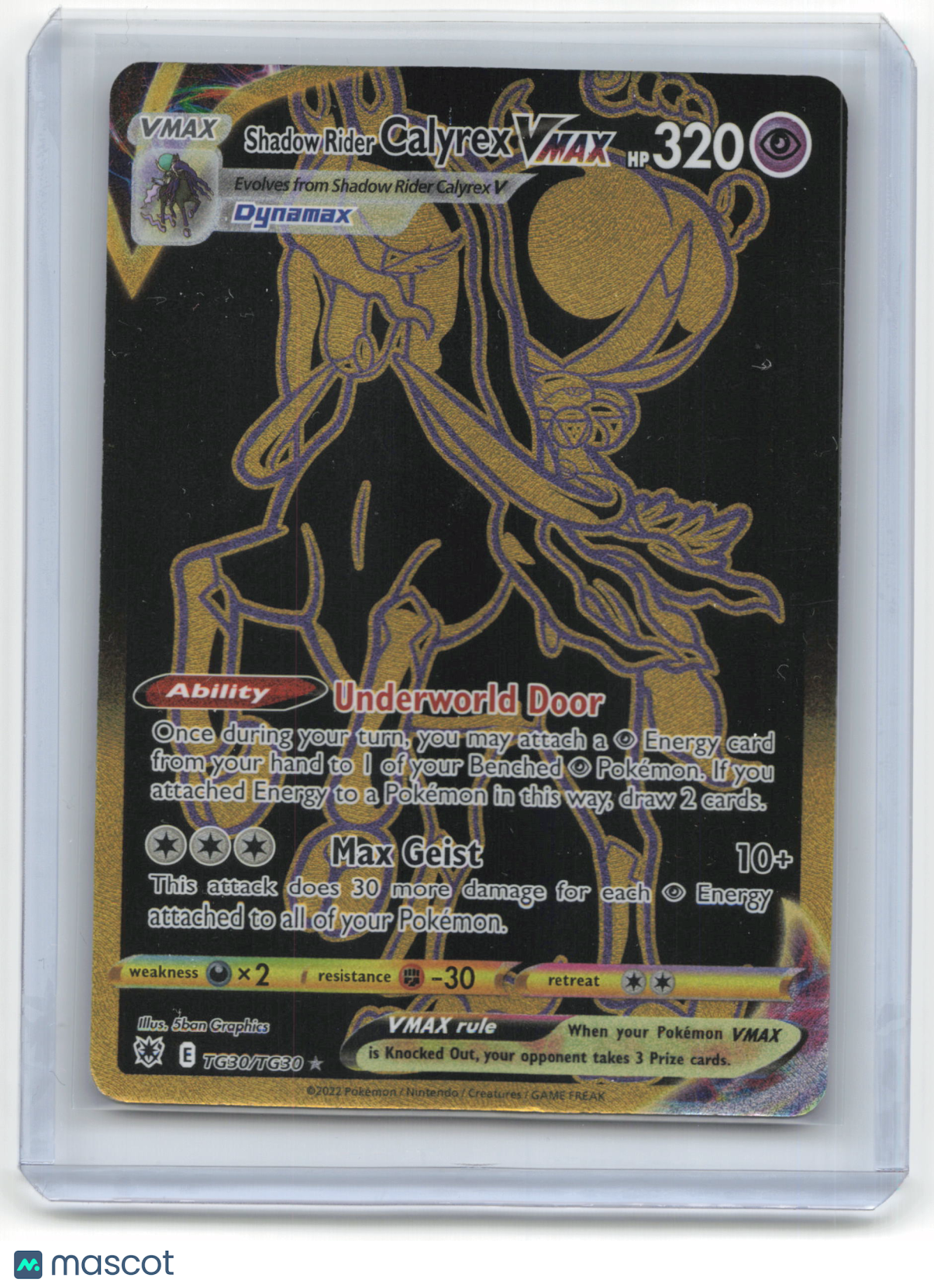 2022 Pokemon TCG Shadow Rider Calyrex VMAX Astral Radiance #TG30/TG30