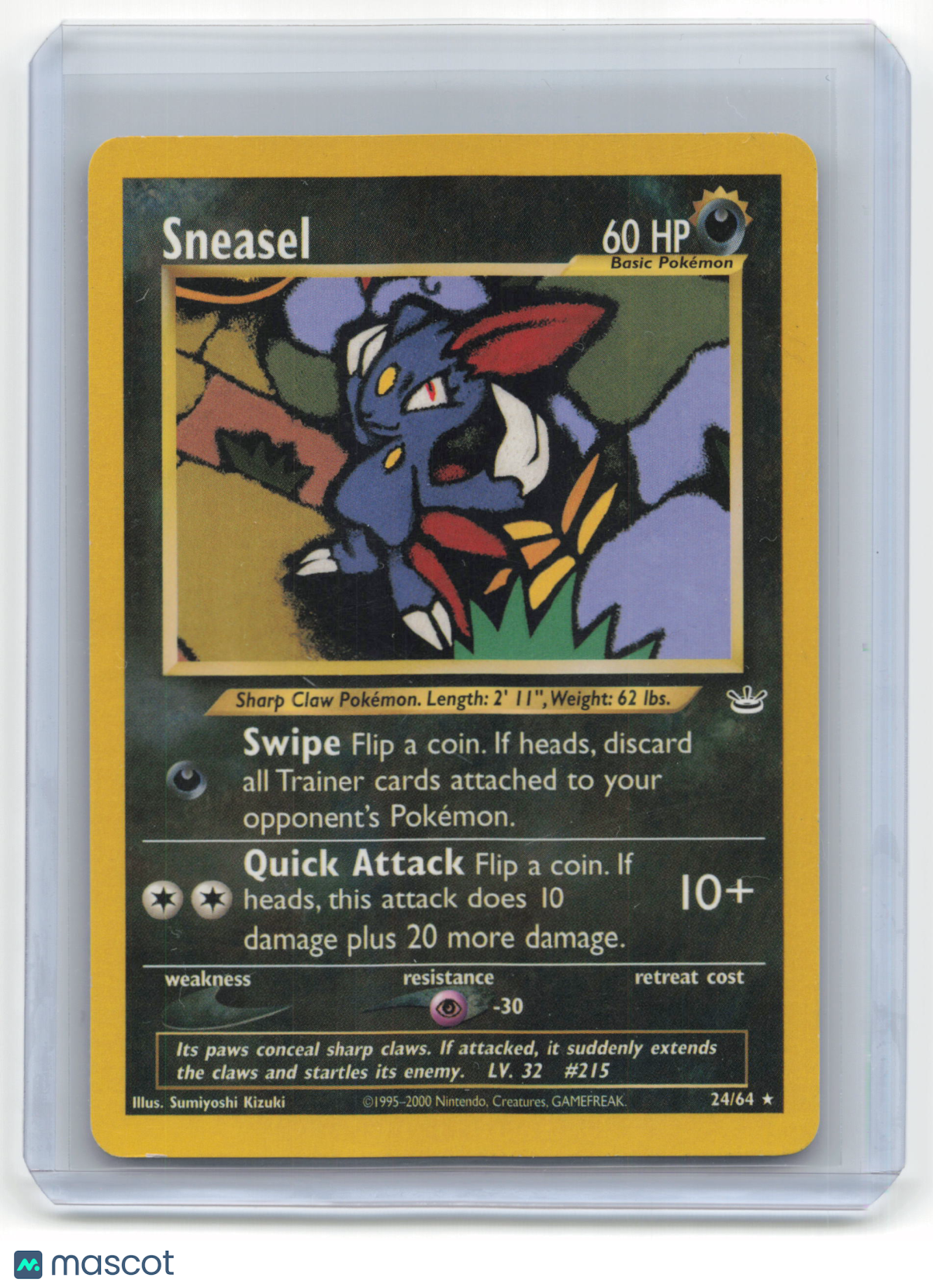 2000 Pokemon TCG Sneasel Neo Revelation #24/64