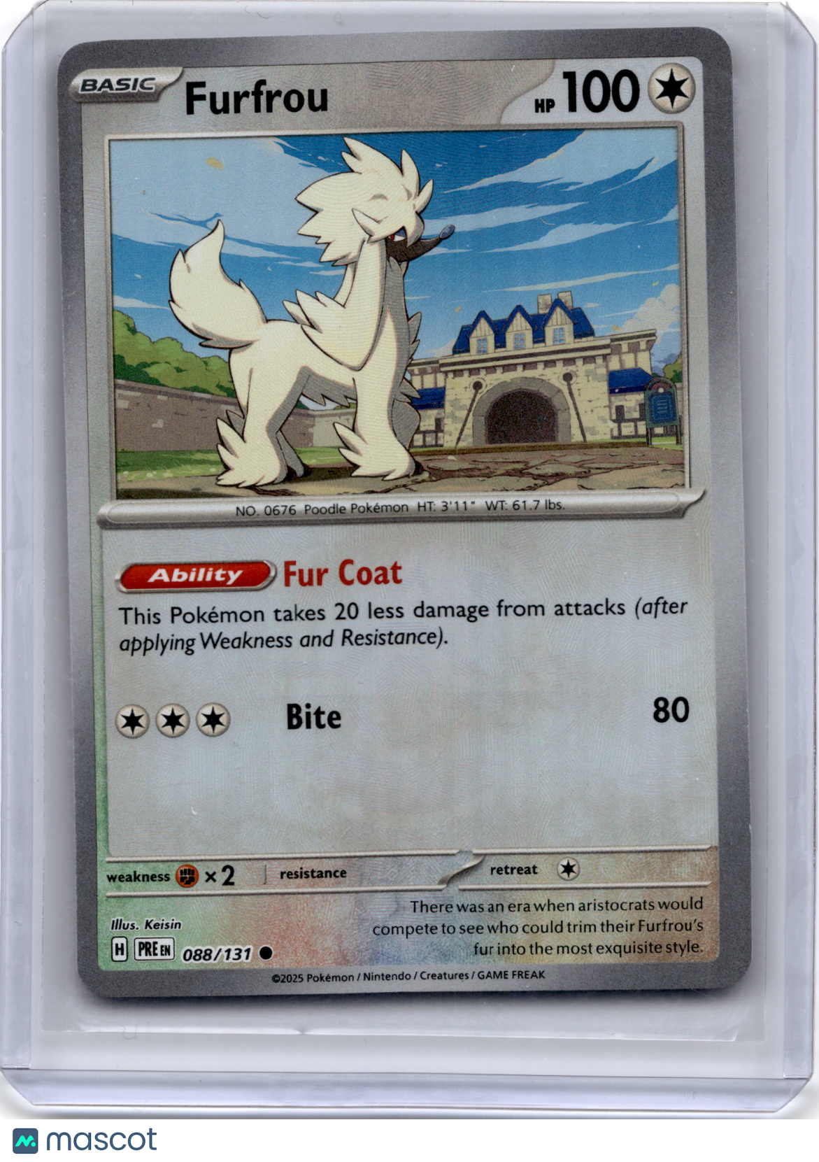 2025 Pokemon TCG Furfrou Prismatic Evolutions #088/131 Masterball - Papa Joey's Collectibles