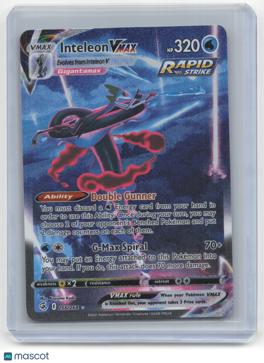 2021 Pokemon Inteleon VMAX Fusion Strike #266/264 Near Mint FA