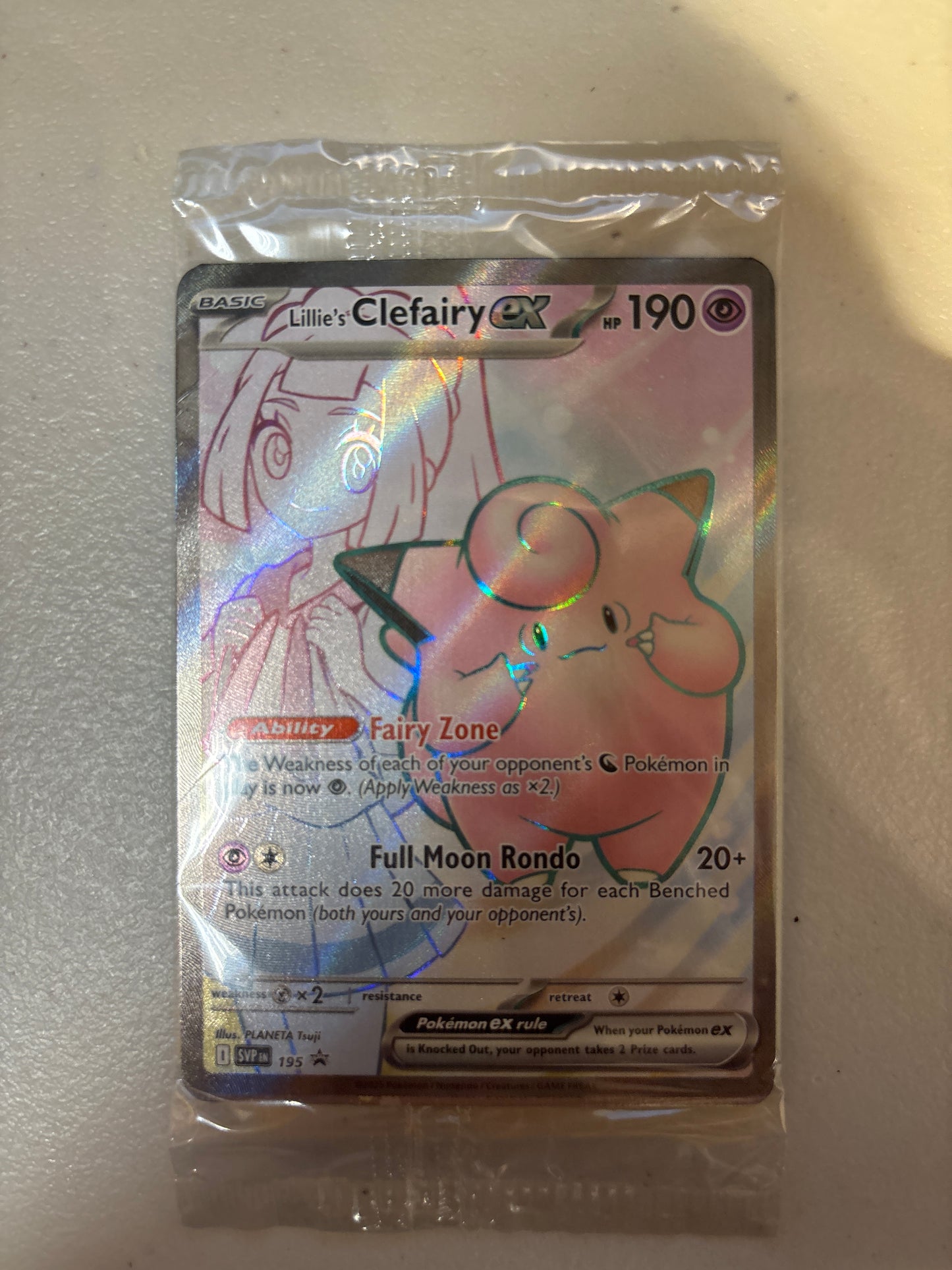 2025 Pokemon TCG Lillie's Clefairy EX Journey Together #SVP 195 Sealed Promo