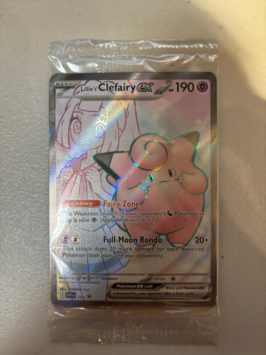 2025 Pokemon TCG Lillie's Clefairy EX Journey Together #SVP 195 Sealed Promo
