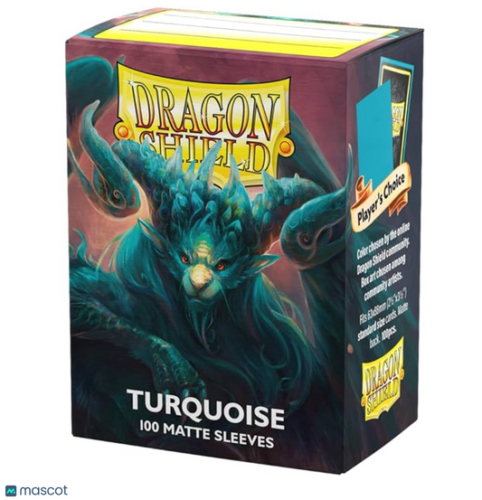 Dragon Shield Standard 20 Pt. Turquoise Matte Card Sleeves